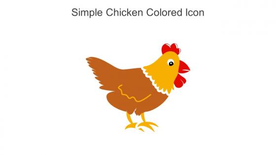Simple Chicken Colored Icon In Powerpoint Pptx Png And Editable Eps Format