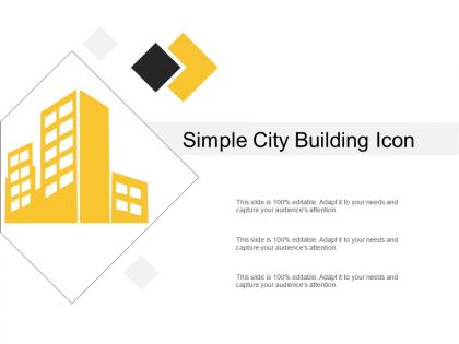 Simple city building icon