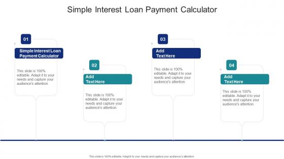 Simple Interest Loan Payment Calculator In Powerpoint And Google Slides Cpb