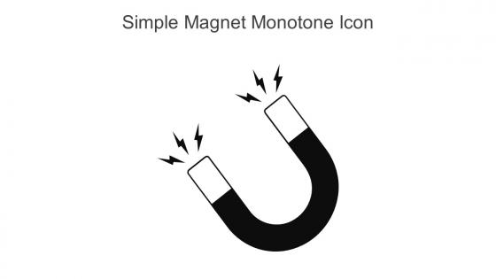 Simple Magnet Monotone Icon In Powerpoint Pptx Png And Editable Eps Format