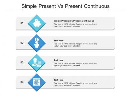 Simple present vs present continuous ppt powerpoint presentation pictures design cpb