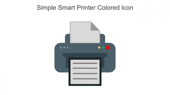 Simple Smart Printer Colored Icon In Powerpoint Pptx Png And Editable Eps Format