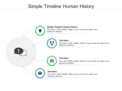 Simple timeline human history ppt powerpoint presentation gallery show cpb