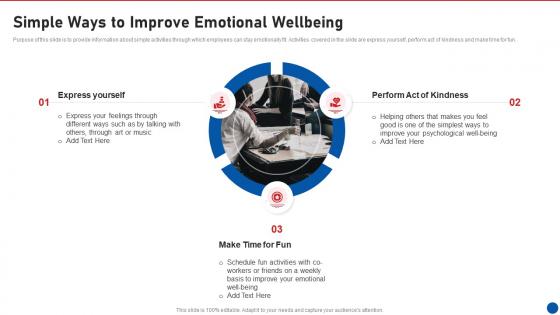 Simple Ways To Improve Emotional Wellbeing Workplace Wellness Playbook