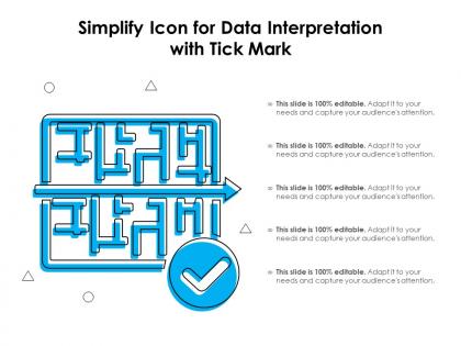 Simplify icon for data interpretation with tick mark