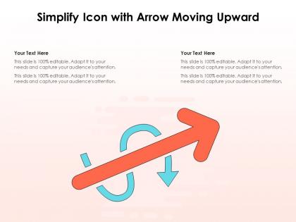 Simplify icon with arrow moving upward