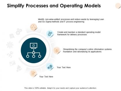 Simplify processes and operating models framework ppt powerpoint presentation