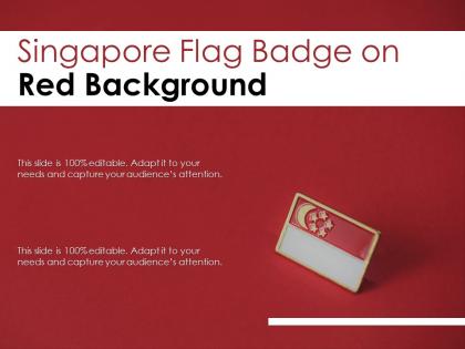 Singapore flag badge on red background