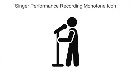 Singer Performance Recording Monotone Icon In Powerpoint Pptx Png And Editable Eps Format