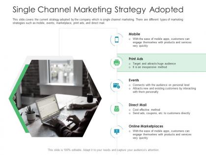 Single channel marketing strategy adopted business consumer marketing strategies ppt themes