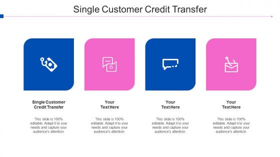 Single Customer Credit Transfer Ppt Powerpoint Presentation Professional Themes Cpb