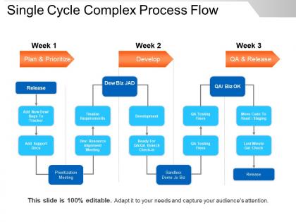 Single cycle complex process flow presentation slides
