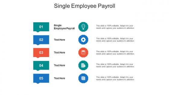 Single employee payroll ppt powerpoint presentation summary cpb