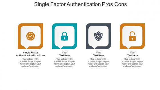 Single factor authentication pros cons ppt powerpoint presentation outline graphic tips cpb
