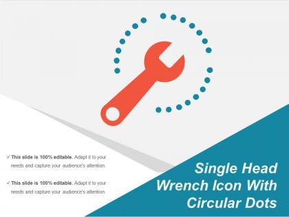 Single head wrench icon with circular dots