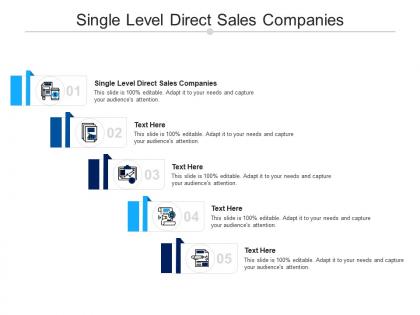Single level direct sales companies ppt powerpoint presentation file deck cpb