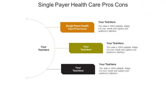 Single payer health care pros cons ppt powerpoint presentation gallery cpb