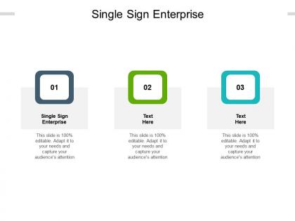 Single sign enterprise ppt powerpoint presentation styles ideas cpb