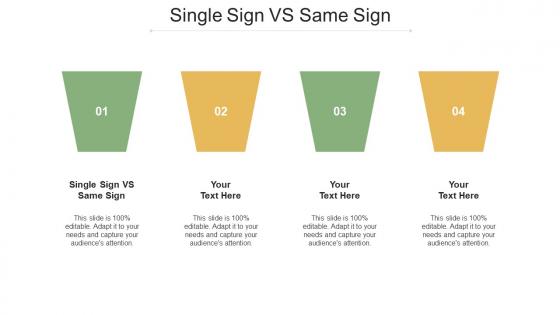 Single Sign Vs Same Sign Ppt Powerpoint Presentation Visual Aids Deck Cpb