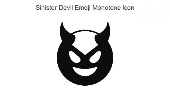 Sinister Devil Emoji Monotone Icon In Powerpoint Pptx Png And Editable Eps Format