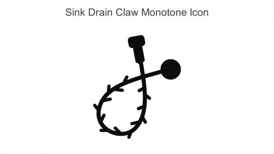 Sink Drain Claw Monotone Icon In Powerpoint Pptx Png And Editable Eps Format