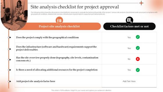 Site Analysis Checklist For Project Conducting Project Viability Study To Ensure Profitability