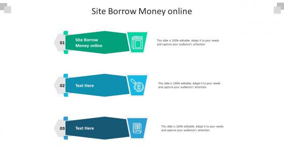 Site borrow money online ppt powerpoint presentation show templates cpb