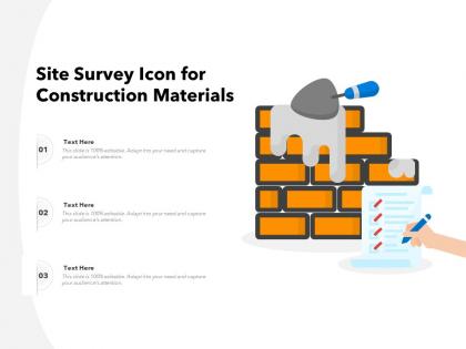 Site survey icon for construction materials