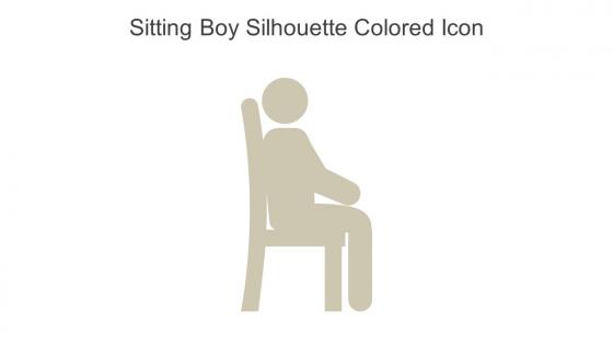 Sitting Boy Silhouette Colored Icon In Powerpoint Pptx Png And Editable Eps Format
