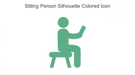 Sitting Person Silhouette Colored Icon In Powerpoint Pptx Png And Editable Eps Format
