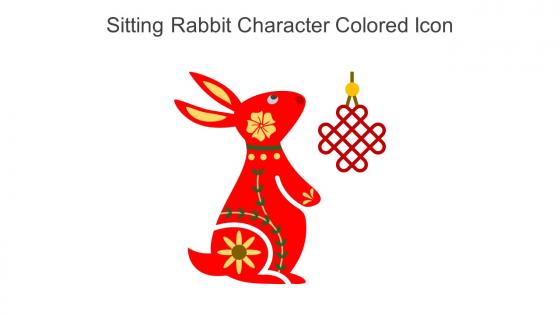 Sitting Rabbit Character Colored Icon In Powerpoint Pptx Png And Editable Eps Format