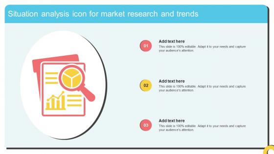 Situation Analysis Icon For Market Research And Trends