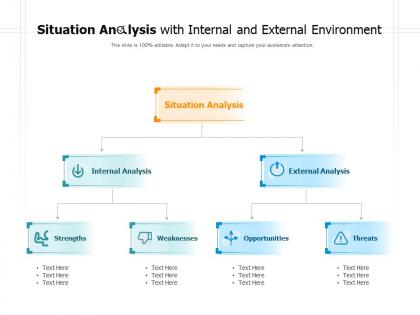 Situation analysis with internal and external environment