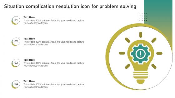 Situation Complication Resolution Icon For Problem Solving