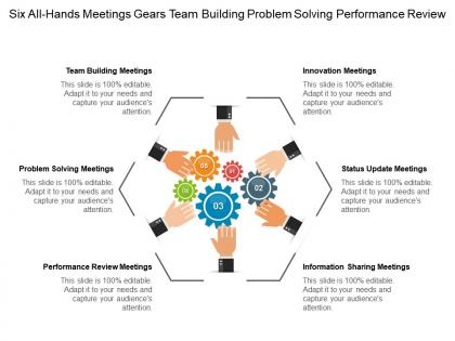 Six all hands meetings gears team building problem solving performance review