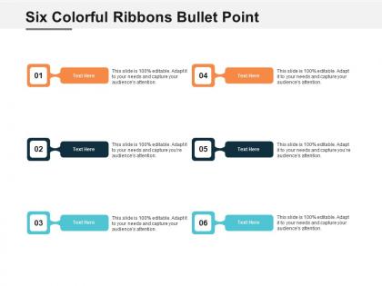 Six colorful ribbons bullet point