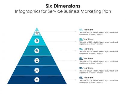 Six dimensions for service business marketing plan infographic template