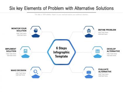 Six key elements of problem with alternative solutions