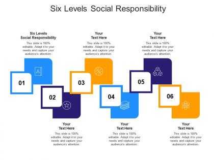 Six levels social responsibility ppt powerpoint presentation styles structure cpb