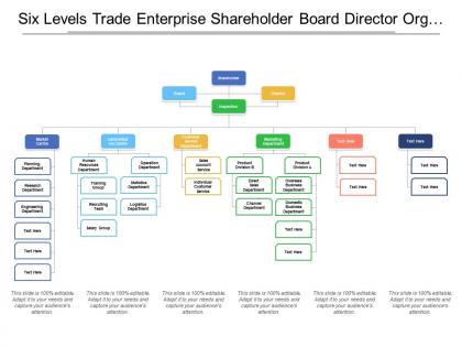 Six levels trade enterprise shareholder board director org chart