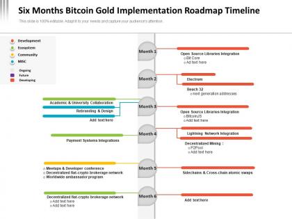 Six months bitcoin gold implementation roadmap timeline