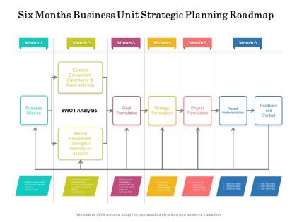 Six months business unit strategic planning roadmap