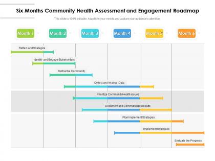 Six months community health assessment and engagement roadmap