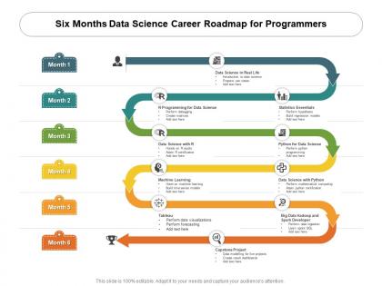 Six months data science career roadmap for programmers