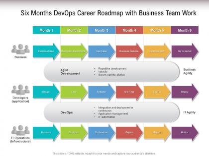 Six months devops career roadmap with business team work