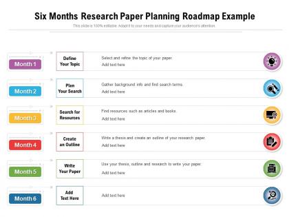 Six months research paper planning roadmap example