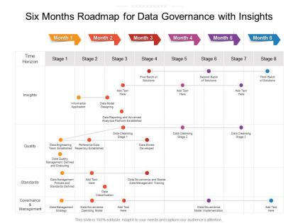 Six months roadmap for data governance with insights
