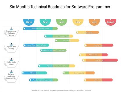 Six months technical roadmap for software programmer