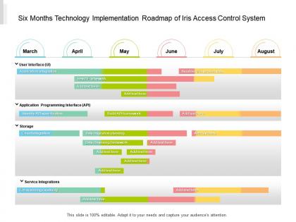 Six months technology implementation roadmap of iris access control system