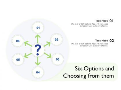 Six options and choosing from them
